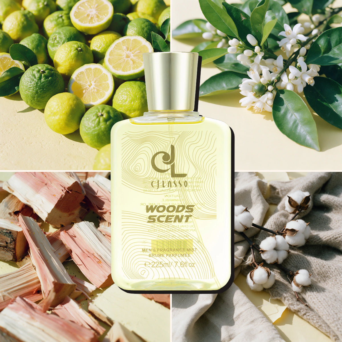 Woods Scent, Bergamot, Orange blossom, Cedar, White musk